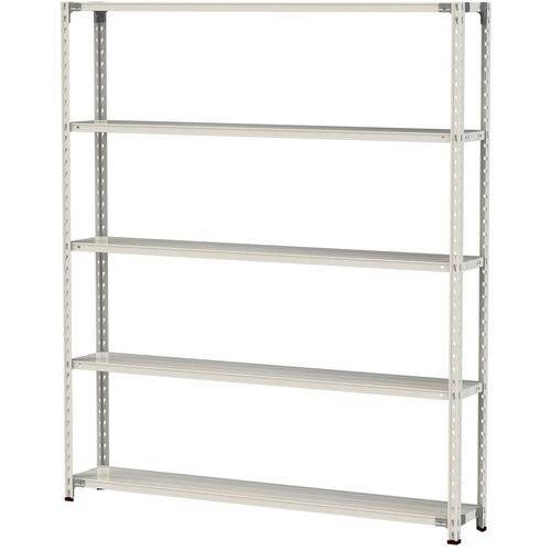■ヤマテック ボルトレス軽量ラック(150kg/段) W1800×D300×H2100mm(天地5段)ホワイトグレー〔品番:1.5S76305W〕【3225301:0】[法人・事業所限定][直送元][店頭受取不可]