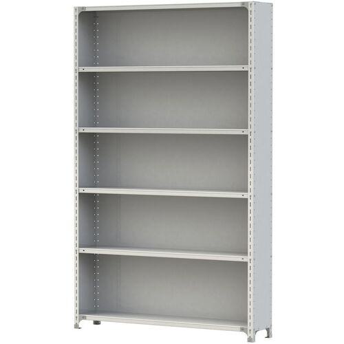 ■ヤマテック ボルト式軽量ラック 3方パネル付 120kg/段 W1500×D300×H2400mm 天地6段 ホワイトグレー〔品番:1.2S8530P6W〕【3225307:0】[送料別途見積り][法人・事業所限定][直送][店頭受取不可]