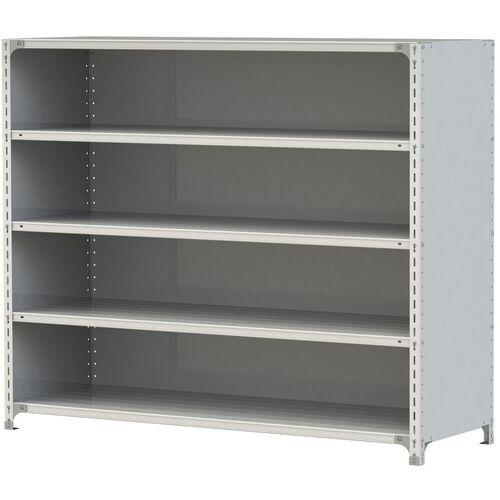 ■ヤマテック ボルト式軽量ラック 3方パネル付 120kg/段 W1800&times;D600&times;H1500mm 天地5段 ホワイトグレー〔品番:1.2S5660P5W〕【3225325:0】[送料別途見積り][法人・事業所限定][直送][店頭受取不可]｜ホームセンターバロー　店