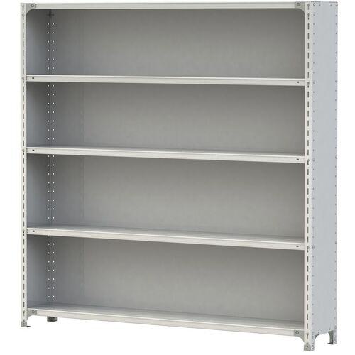 ■ヤマテック ボルト式軽量ラック 3方パネル付 120kg/段 W1800×D300×H1800mm 天地5段 ホワイトグレー〔品番:1.2S6630P5W〕【3225332:0】[送料別途見積り][法人・事業所限定][直送][店頭受取不可]