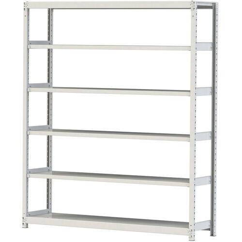 ■ヤマテック ボルトレス軽中量ラック(200kg/段) W1800×D450×H2100mm(天地6段)ホワイトグレー 単体〔品番:2S76456W〕【3226849:0】[法人・事業所限定][直送元][店頭受取不可]