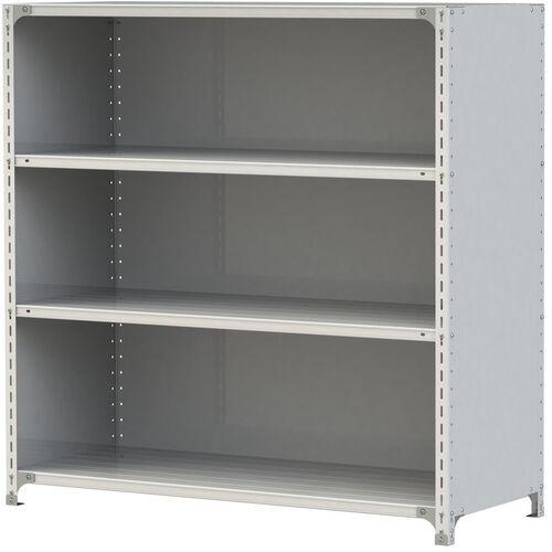 ■ヤマテック ボルト式軽量ラック 3方パネル付 120kg/段 W1500×D600×H1500mm 天地4段 ホワイトグレー〔品番:1.2S5560P4W〕【3226852:0】[送料別途見積り][法人・事業所限定][直送][店頭受取不可]