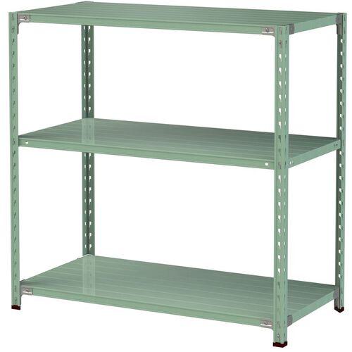 ■ヤマテック ボルトレス軽量ラック(150kg/段) W1200&times;D600&times;H1200mm(天地3段)ライトグリーン〔品番:1.5S44603G〕【3226855:0】[法人・事業所限定][直送元][店頭受取不可]｜ホームセンターバロー　店