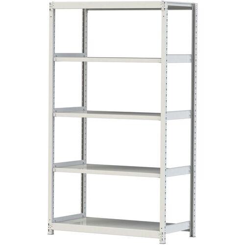 ■ヤマテック ボルトレス軽中量ラック(200kg/段) W1200×D600×H2100mm(天地5段)ホワイトグレー 単体〔品番:2S74605W〕【3226860:0】[法人・事業所限定][直送元][店頭受取不可]