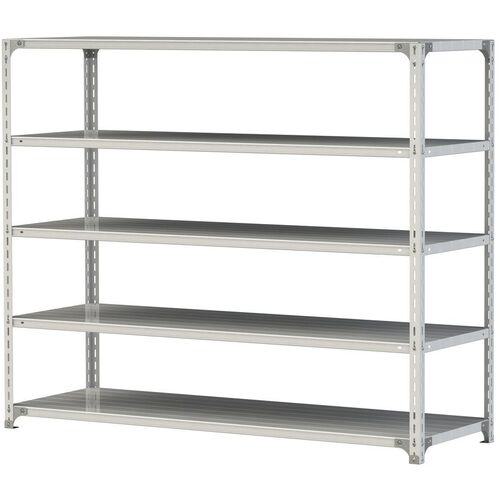 ■ヤマテック ボルト式軽量ラック 120kg/段 W1804×D600×H1500mm 天地5段 ホワイトグレー〔品番:1.2S56605W〕【3226866:0】[法人・事業所限定][直送元][店頭受取不可]