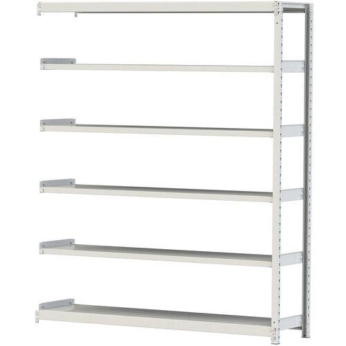 ■ヤマテック ボルトレス軽中量ラック(200kg/段) W1800×D450×H2100mm(天地6段)ホワイトグレー 連結〔品番:2S76456WR〕【3226888:0】[法人・事業所限定][直送元][店頭受取不可]