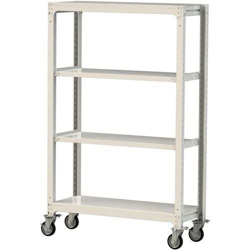 ■ヤマテック 中量ラック移動式 150kg/段 W1200&times;D480&times;H1977mm 天地4段 ホワイトグレー〔品番:3SC64484WRF〕【3226920:0】[送料別途見積り][法人・事業所限定][直送][店頭受取不可]｜ホームセンターバロー　店