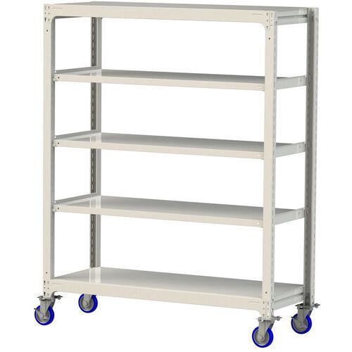 ■ヤマテック 中量ラック移動式 150kg/段 W1500×D620×H1977mm 天地5段 ホワイトグレー〔品番:3SC65625WUF〕【3226938:0】[送料別途見積り][法人・事業所限定][直送][店頭受取不可]