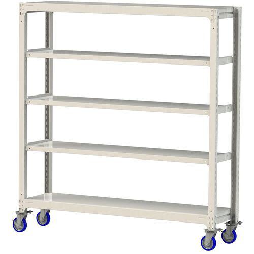 ■ヤマテック 中量ラック移動式 150kg/段 W1800×D480×H1977mm 天地5段 ホワイトグレー〔品番:3SC66485WUF〕【3228416:0】[送料別途見積り][法人・事業所限定][直送][店頭受取不可]