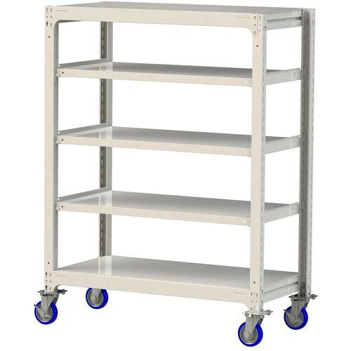 ■ヤマテック 中量ラック移動式 150kg/段 W1200×D620×H1677mm 天地5段 ホワイトグレー〔品番:3SC54625WUF〕【3228518:0】[送料別途見積り][法人・事業所限定][直送][店頭受取不可]