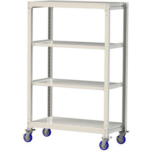 ■ヤマテック 中量ラック移動式 150kg/段 W1200×D620×H1977mm 天地4段 ホワイトグレー〔品番:3SC64624WUF〕【3230006:0】[送料別途見積り][法人・事業所限定][直送][店頭受取不可]