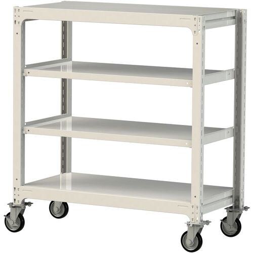 ■ヤマテック 中量ラック移動式 150kg/段 W1200×D620×H1377mm 天地4段 ホワイトグレー〔品番:3SC44624WRF〕【3230029:0】[送料別途見積り][法人・事業所限定][直送][店頭受取不可]