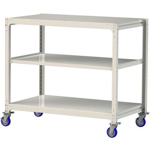 ■ヤマテック 中量ラック移動式 150kg/段 W1500×D910×H1377mm 天地3段 ホワイトグレー〔品番:3SC45913WUF〕【3230039:0】[送料別途見積り][法人・事業所限定][直送][店頭受取不可]