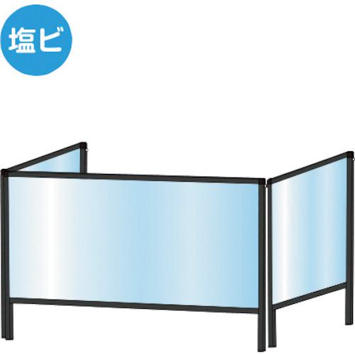 ■TOKISEI ブラックパーテーションスタンド三面タイプ450X900 (塩ビ仕様)〔品番:BHBP3F450X900E〕【3230799:0】[送料別途見積り][法人・事業所限定][外直送][店頭受取不可]