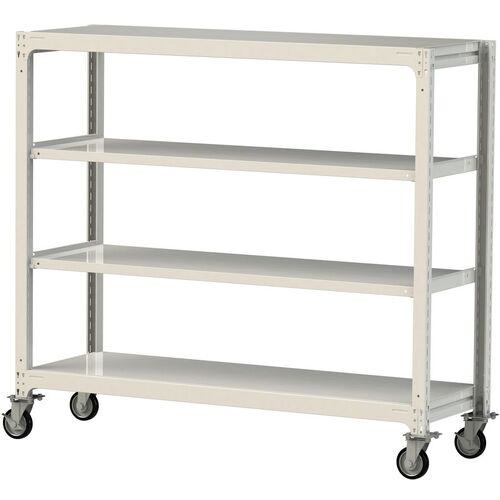■ヤマテック 中量ラック移動式 150kg/段 W1800&times;D620&times;H1677mm 天地4段 ホワイトグレー〔品番:3SC56624WRF〕【3231582:0】[送料別途見積り][法人・事業所限定][直送][店頭受取不可]｜ホームセンターバロー　店