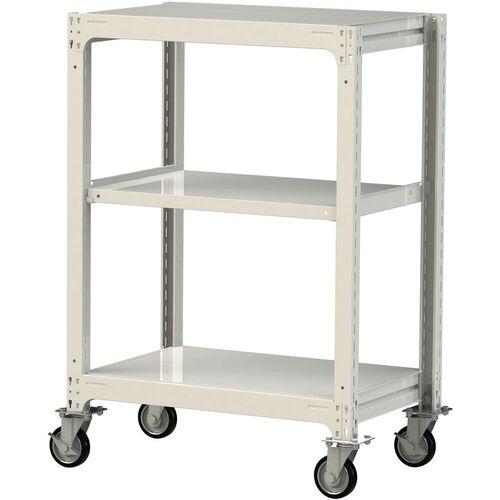 ■ヤマテック 中量ラック移動式 150kg/段 W900&times;D620&times;H1377mm 天地3段 ホワイトグレー〔品番:3SC43623WRF〕【3231614:0】[送料別途見積り][法人・事業所限定][直送][店頭受取不可]｜ホームセンターバロー　店