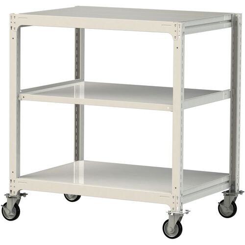 ■ヤマテック 中量ラック移動式 150kg/段 W1200&times;D910&times;H1377mm 天地3段 ホワイトグレー〔品番:3SC44913WRF〕【3231646:0】[送料別途見積り][法人・事業所限定][直送][店頭受取不可]｜ホームセンターバロー　店
