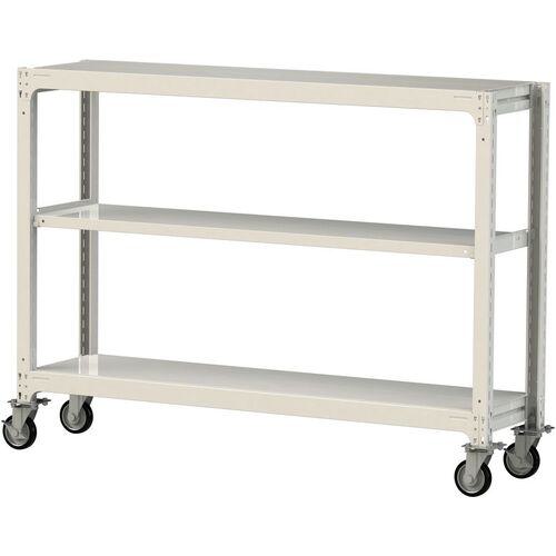 ■ヤマテック 中量ラック移動式 150kg/段 W1800×D480×H1377mm 天地3段 ホワイトグレー〔品番:3SC46483WRF〕【3231666:0】[送料別途見積り][法人・事業所限定][直送][店頭受取不可]