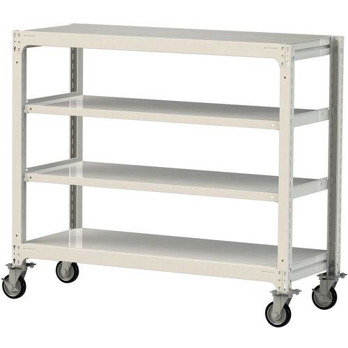 ■ヤマテック 中量ラック移動式 150kg/段 W1500×D620×H1377mm 天地4段 ホワイトグレー〔品番:3SC45624WRF〕【3231669:0】[送料別途見積り][法人・事業所限定][直送][店頭受取不可]