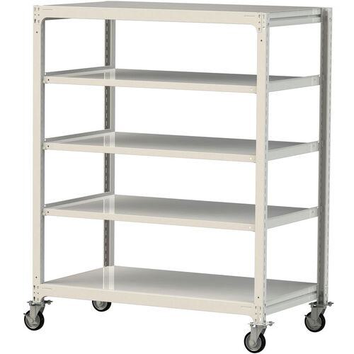 ■ヤマテック 中量ラック移動式 150kg/段 W1500×D910×H1977mm 天地5段 ホワイトグレー〔品番:3SC65915WRF〕【3231674:0】[送料別途見積り][法人・事業所限定][直送][店頭受取不可]