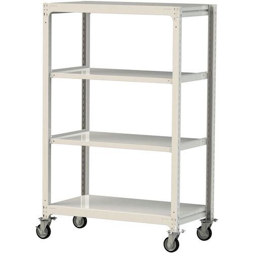 ■ヤマテック 中量ラック移動式 150kg/段 W1200×D700×H1977mm 天地4段 ホワイトグレー〔品番:3SC64704WRF〕【3233159:0】[送料別途見積り][法人・事業所限定][直送][店頭受取不可]