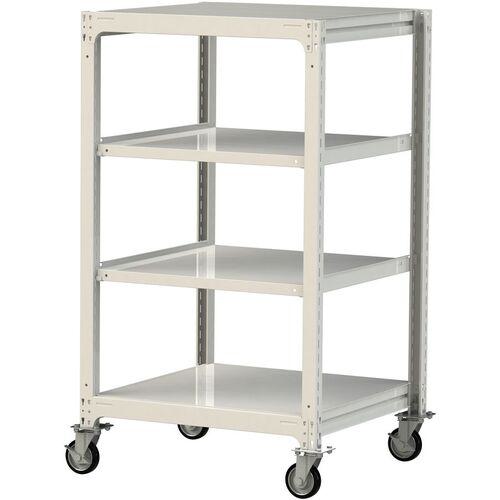 ■ヤマテック 中量ラック移動式 150kg/段 W900&times;D910&times;H1677mm 天地4段 ホワイトグレー〔品番:3SC53914WRF〕【3233175:0】[送料別途見積り][法人・事業所限定][直送][店頭受取不可]｜ホームセンターバロー　店