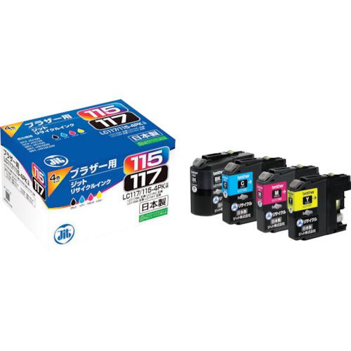 ■jit ブラザー LC117/115-4PK対応 ジットリサイクルインク JIT-B1171154P 4色入り《5箱入》〔品番:JITB1171154P〕【3233889×5:0】[送料別途見積り][掲外取寄][店頭受取不可] 22,638円