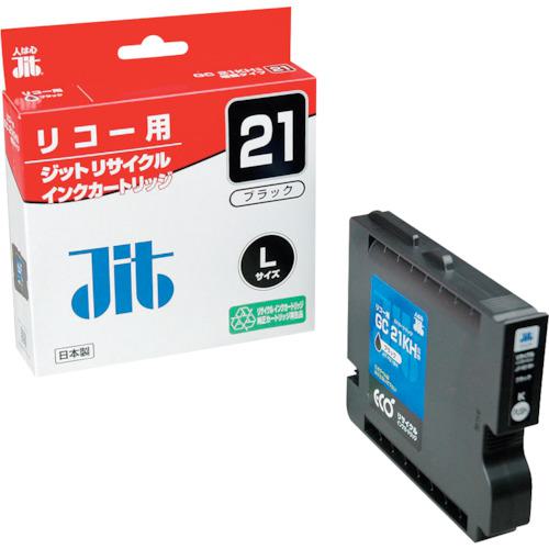 ■ジット リコー GC21KH対応 ジットリサイクルインク JIT-R21BH ブラック(Lサイズ)《10本入》〔品番:JITR21BH〕【3233945&times;10:0】[送料別途見積り][掲外取寄][店頭受取不可]｜ホームセンターバロー　店