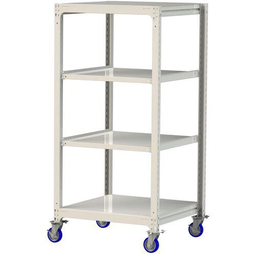 ■ヤマテック 中量ラック移動式 150kg/段 W900&times;D910&times;H1977mm 天地4段 ホワイトグレー〔品番:3SC63914WUF〕【3234775:0】[送料別途見積り][法人・事業所限定][直送][店頭受取不可]｜ホームセンターバロー　店