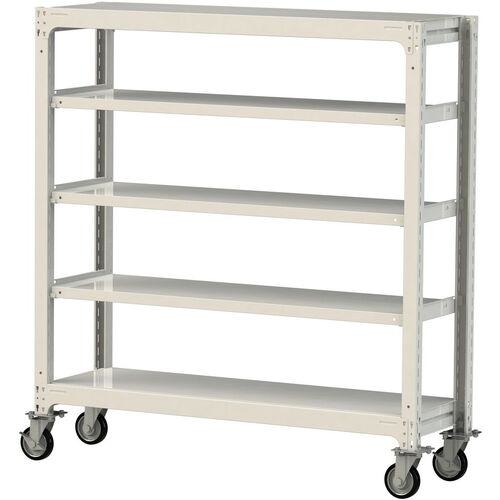 ■ヤマテック 中量ラック移動式 150kg/段 W1500×D480×H1677mm 天地5段 ホワイトグレー〔品番:3SC55485WRF〕【3234779:0】[送料別途見積り][法人・事業所限定][直送][店頭受取不可]