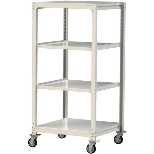■ヤマテック 中量ラック移動式 150kg/段 W900&times;D910&times;H1977mm 天地4段 ホワイトグレー〔品番:3SC63914WRF〕【3234794:0】[送料別途見積り][法人・事業所限定][直送][店頭受取不可]｜ホームセンターバロー　店 54,648円
