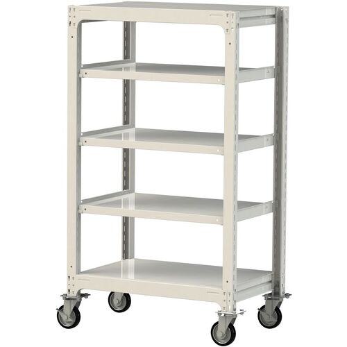 ■ヤマテック 中量ラック移動式 150kg/段 W900×D620×H1677mm 天地5段 ホワイトグレー〔品番:3SC53625WRF〕【3234846:0】[送料別途見積り][法人・事業所限定][直送][店頭受取不可]