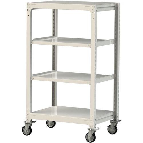 ■ヤマテック 中量ラック移動式 150kg/段 W900&times;D700&times;H1677mm 天地4段 ホワイトグレー〔品番:3SC53704WRF〕【3236330:0】[送料別途見積り][法人・事業所限定][直送][店頭受取不可]｜ホームセンターバロー　店