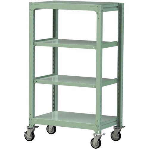 ■ヤマテック 中量ラック移動式 150kg/段 W900×D620×H1677mm 天地4段 ライトグリーン〔品番:3SC53624GRF〕【3236332:0】[送料別途見積り][法人・事業所限定][直送][店頭受取不可] 45,117円