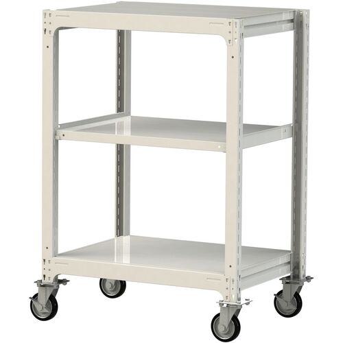 ■ヤマテック 中量ラック移動式 150kg/段 W900&times;D700&times;H1377mm 天地3段 ホワイトグレー〔品番:3SC43703WRF〕【3236346:0】[送料別途見積り][法人・事業所限定][直送][店頭受取不可]｜ホームセンターバロー　店