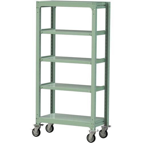 ■ヤマテック 中量ラック移動式 150kg/段 W900×D480×H1977mm 天地5段 ライトグリーン〔品番:3SC63485GRF〕【3236361:0】[送料別途見積り][法人・事業所限定][直送][店頭受取不可] 44,814円