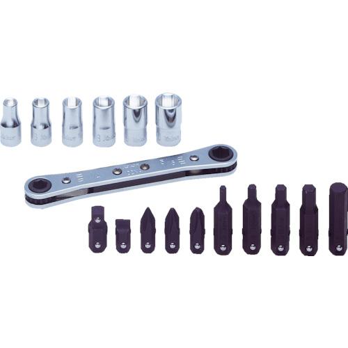 ■Ko-ken ラチェットスパナセット17ヶ組〔品番:R810D〕【3258050:0】[店頭受取不可]｜ホームセンターバロー　店