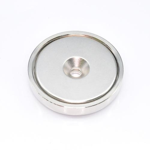 ■MAGNA ネオジ磁石プレートキャッチ(丸形・キャップ付)(3個入)〔品番:1NCC40R〕【3325253:0】[店頭受取不可]