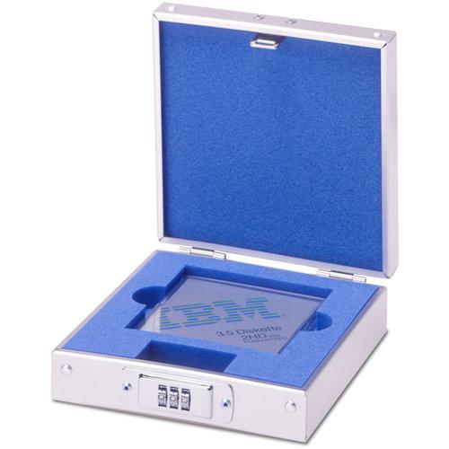 ■DAITO アルミケース 3.5インチFD用トランク プラケース入り2枚用〔品番:FD02D〕【3369422:0】[法人・事業所限定][外直送元][店頭受取不可]