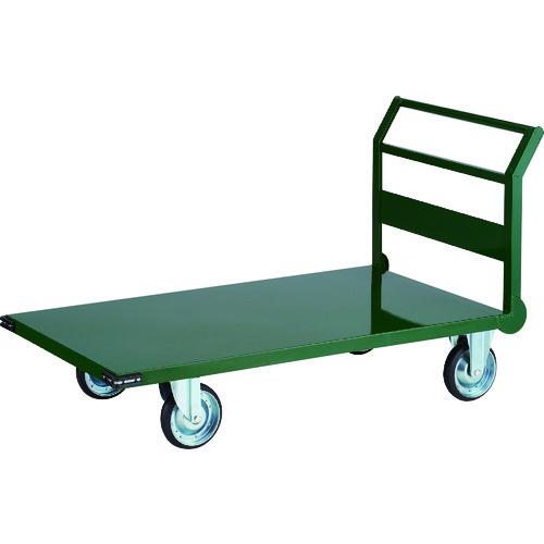 ■TRUSCO 鋼鉄製運搬車 1400X750 Φ200エアキャスター 緑〔品番:SH1LNAC〕【3372693:0】[送料別途見積り][法人・事業所限定][直送][店頭受取不可]