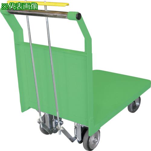 ■カンベ アングル製片袖四輪運搬車ハンドストッパー付き〔品番:HS139E〕【3377262:0】[送料別途見積り][法人・事業所限定][直送][店頭受取不可]｜ホームセンターバロー　店