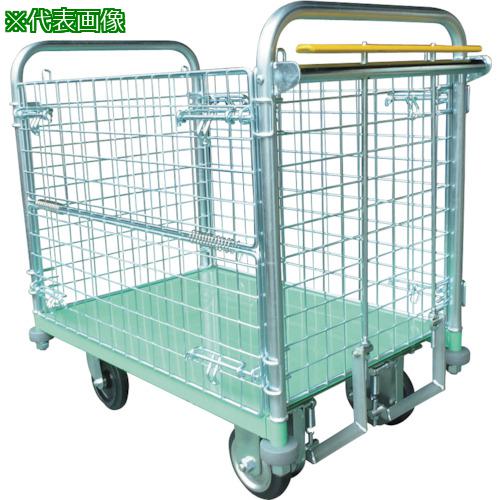■カンベ 網付き台車 ハンドストッパー付きメッシュパックロール HS-637B〔品番:HS637B〕【3377292:0】[送料別途見積り][法人・事業所限定][外直送][店頭受取不可]｜ホームセンターバロー　店