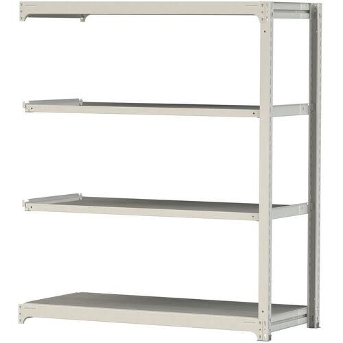 ■ヤマテック ボルトレス中量ラック 500kg/段 W1500×D700×H1800mm 天地4段 ホワイトグレー〔品番:5S65704WR〕【3379062:0】[法人・事業所限定][直送元][店頭受取不可]