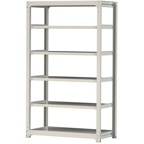 ■ヤマテック ボルトレス中量ラック 500kg/段 W1200×D620×H2100mm 天地6段 ホワイトグレー〔品番:5S74626W〕【3379064:0】[法人・事業所限定][直送元][店頭受取不可]