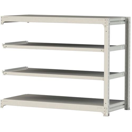■ヤマテック ボルトレス中量ラック 500kg/段 W1500×D700×H1200mm 天地4段 ホワイトグレー〔品番:5S45704WR〕【3379071:0】[法人・事業所限定][直送元][店頭受取不可]