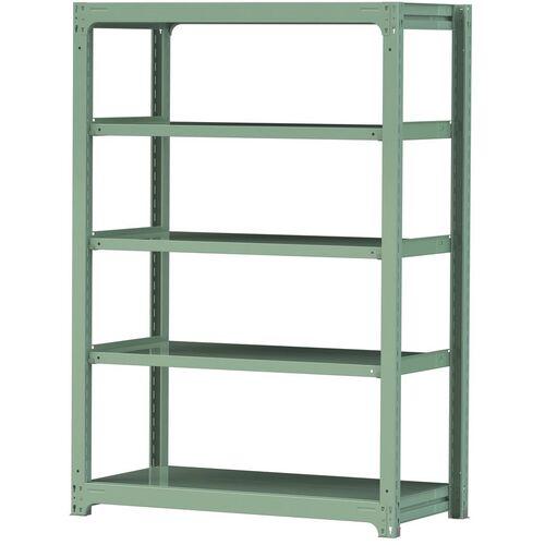 ■ヤマテック ボルトレス中量ラック 500kg/段 W1200×D620×H1800mm 天地5段 ライトグリーン〔品番:5S64625G〕【3379079:0】[法人・事業所限定][直送元][店頭受取不可]