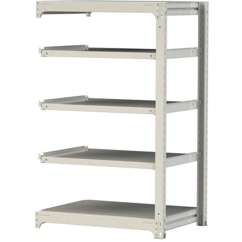 ■ヤマテック ボルトレス中量ラック 500kg/段 W900×D700×H1500mm 天地5段 ホワイトグレー〔品番:5S53705WR〕【3379099:0】[法人・事業所限定][直送元][店頭受取不可]