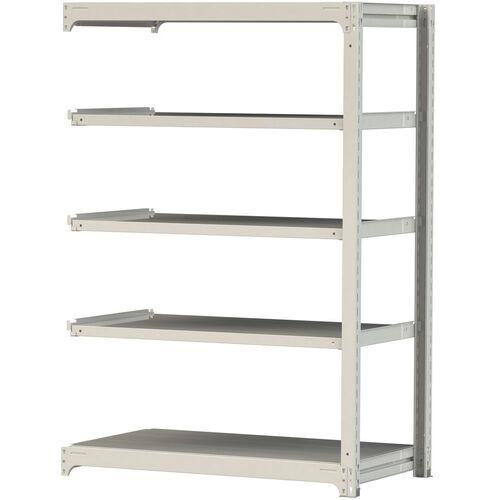 ■ヤマテック ボルトレス中量ラック 500kg/段 W1200×D700×H1800mm 天地5段 ホワイトグレー〔品番:5S64705WR〕【3379102:0】[法人・事業所限定][直送元][店頭受取不可]