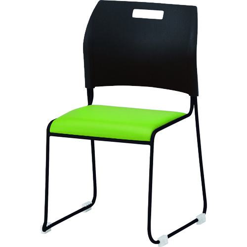 ■TOKIO スタッキングチェア グリーン〔品番:NSCB50LGN〕【3380267:0】[送料別途見積り][法人・事業所限定][外直送][店頭受取不可]