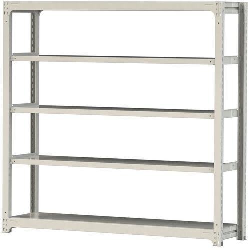 ■ヤマテック ボルトレス中量ラック 300kg/段 W1800×D480×H1800mm 天地5段 ホワイトグレー〔品番:3S66485W〕【3380873:0】[法人・事業所限定][直送元][店頭受取不可]